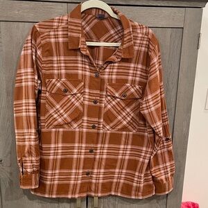 Eddie Bauer Rust Plaid Women's Shirt
